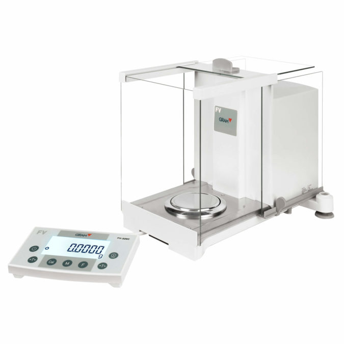 Analytical balance with an ergonomic design for an intense usage of the balance, you can position the display at your convenience