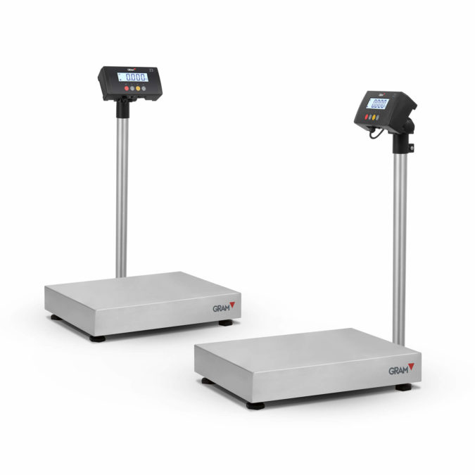 versatile industrial scale with a column which you can position on each side to adapt to your weighing needs