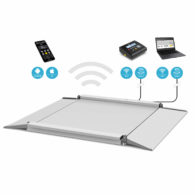 Washdown drive-through scale in stainless steel with multiple connectivity options to PC software or mobile app: Ethernet, RS232, USB, RS485 or WLAN