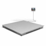 Stainless steel platform scale with indicator suitable for weighing in wet environments, or other chemical corrosive materials