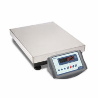 parcel scale built in steel with a stainless steel weighing pan