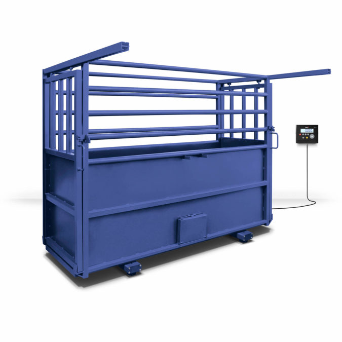 Adaptable weighing bars for weighing stiff structures like animal cages