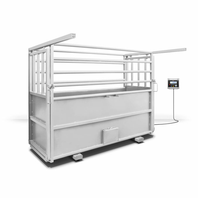 Adaptable stainless steel weighing bars ideal for stiff structures like animal cages