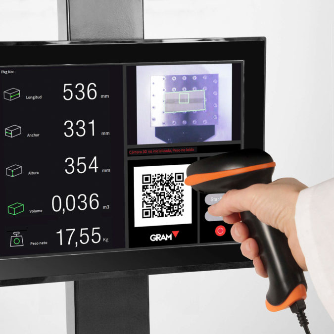 Touch screen allowing a simple data export to other systems or PC's through 2D scanning of QR-Codes