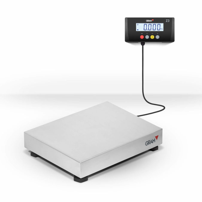 Bench scale with display indicator which can be placed on the wall