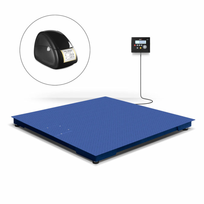Platform scale with accessory Q2 printer to print label with detailed weighing information