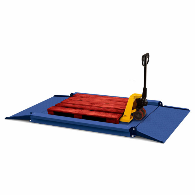 Pallet Scale with folding ramps to weigh conveniently pallets thanks to its two ramps that allow access from both sides