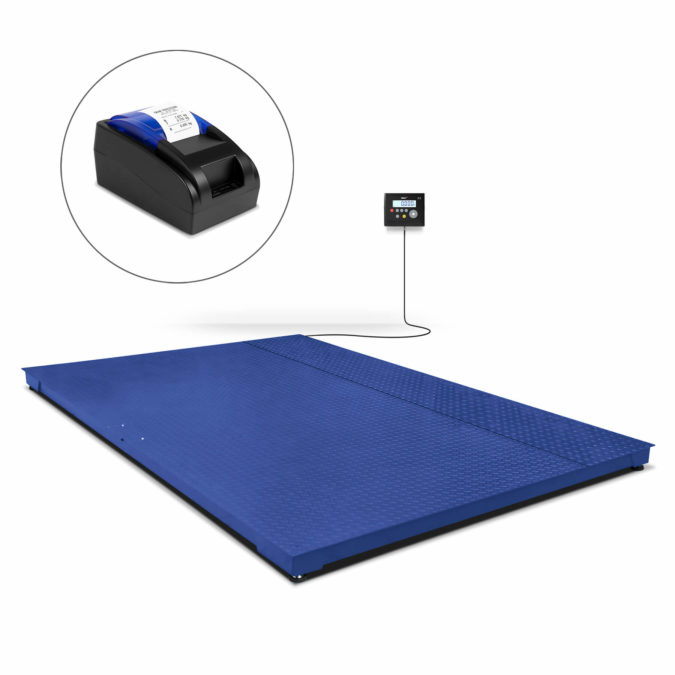 Platform scale with accessory PR4 printer to print ticket with detailed weighing information