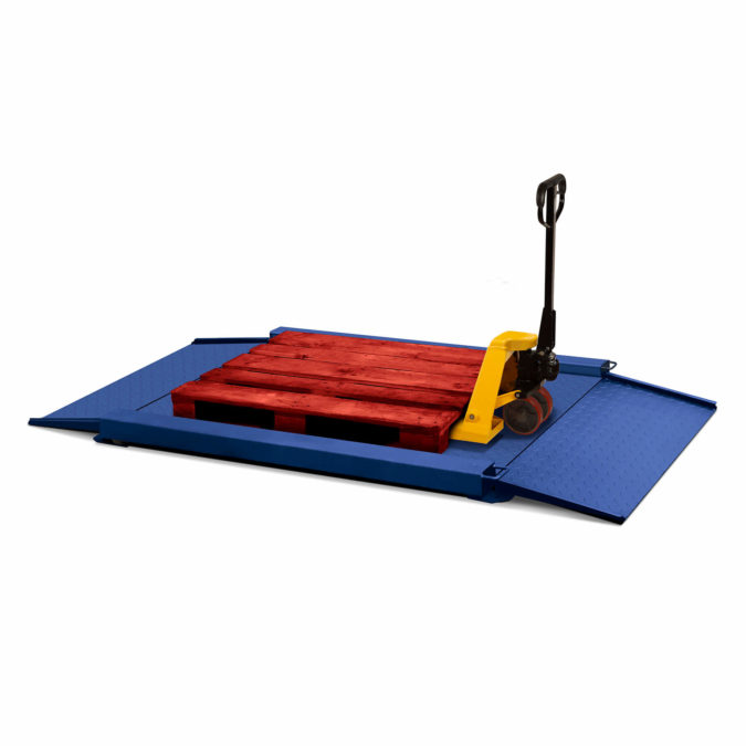 Pallet Scale with one or two access ramps to weigh pallets conveniently