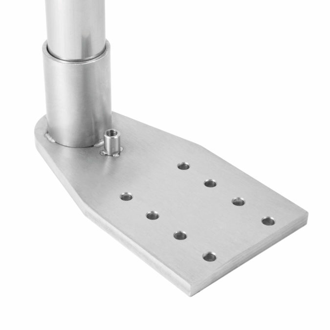 Stainless steel display support column kit fastening for the bottom of the scale