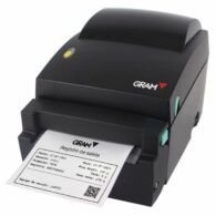 Impresora industrial de etiquetas Q500 TL de GRAM imprimiendo un ticket de peso, totalmente compatible con el indicador Z8i.