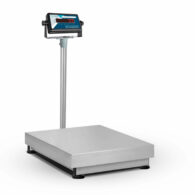 Básculas de plataforma Accurex TXM CE-M con plataforma de acero inoxidable e indicador LED montado en columna